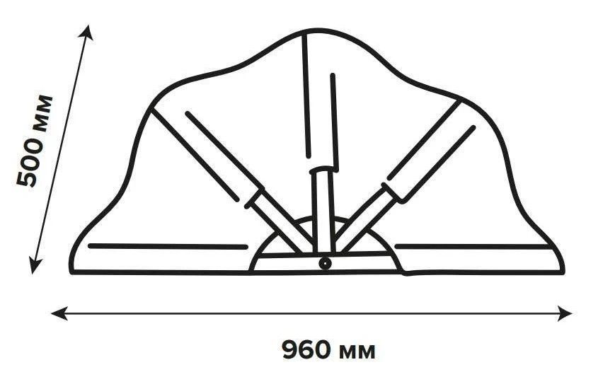 Професійне банне віяло XL 960*500 А-45236 фото